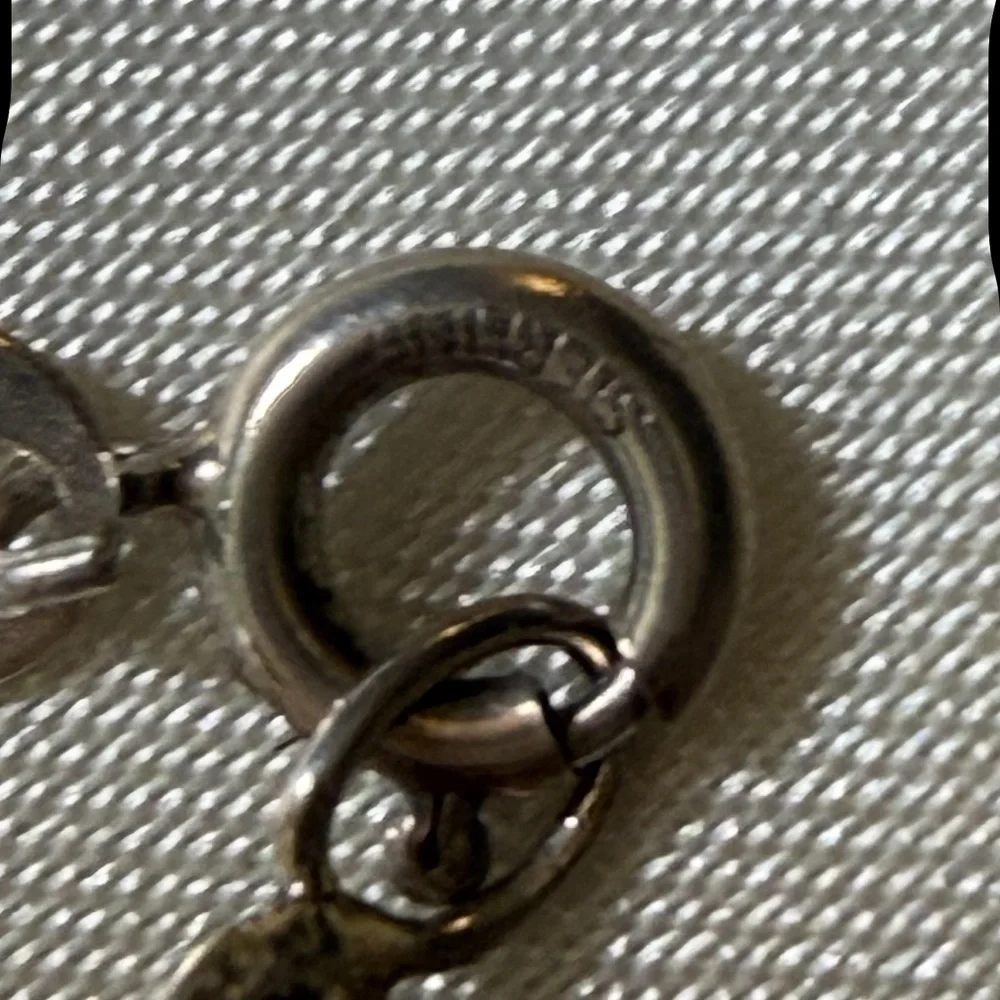 Heart scroll sterling silver puff heart 925 vintage w/ neck sterling 7.74 grams‌ - Picture 3 of 7